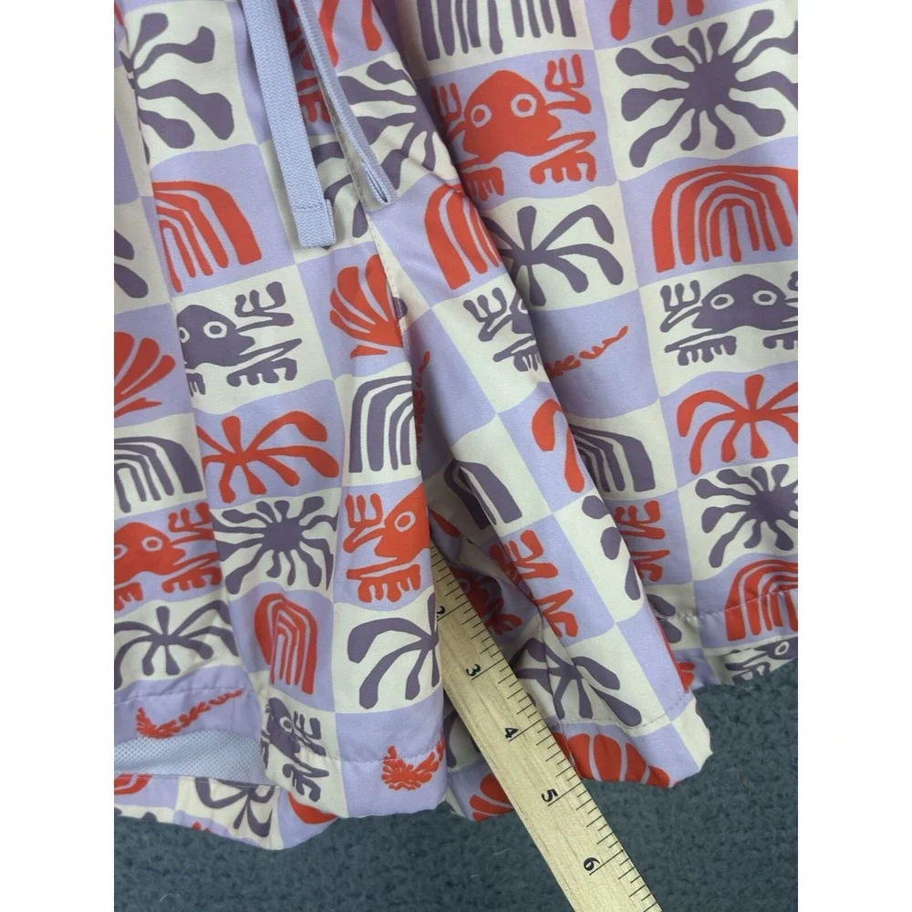 Nike Shorts Mens XL Woven Flow Spring Break Frogs Beach Lined Purple Orange Swim